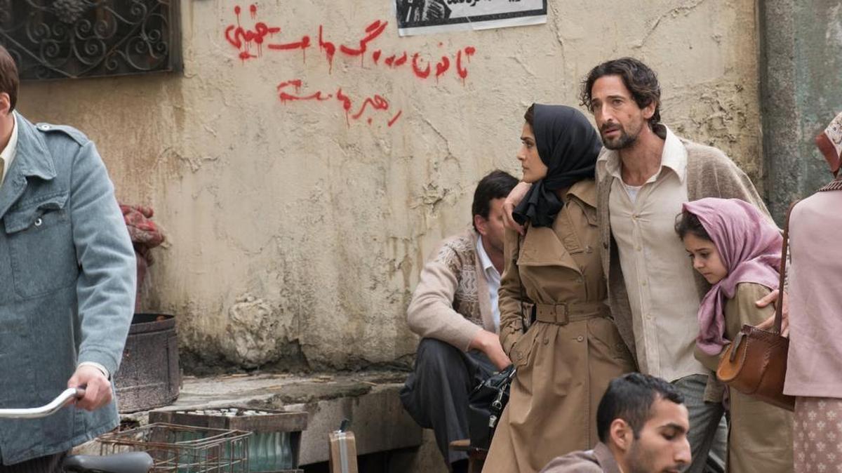 Farnez (Salma Hayek) and Isaac (Adrien Brody) see their hometown of Tehran transform during the 1979 Iranian Revolution in “Septembers of Shiraz.” The movie plays Sunday at the Palm Theatre in San Luis Obispo as part of the San Luis Obispo Jewish Film Festival.