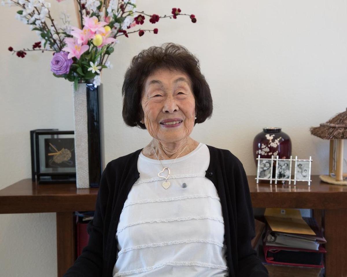 Susy Eto Bauman appears in a scene from the documentary “Lives Well Lived: Celebrating the Secrets, Wit & Wisdom of Age,” which begins its theatrical run Friday at the Palm Theatre in San Luis Obispo.