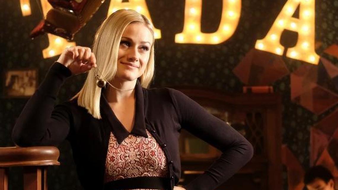 Olivia Taylor Dudley stars as Alice in Syfy’s “The Magicians.” The show’s third season premieres Jan. 10.