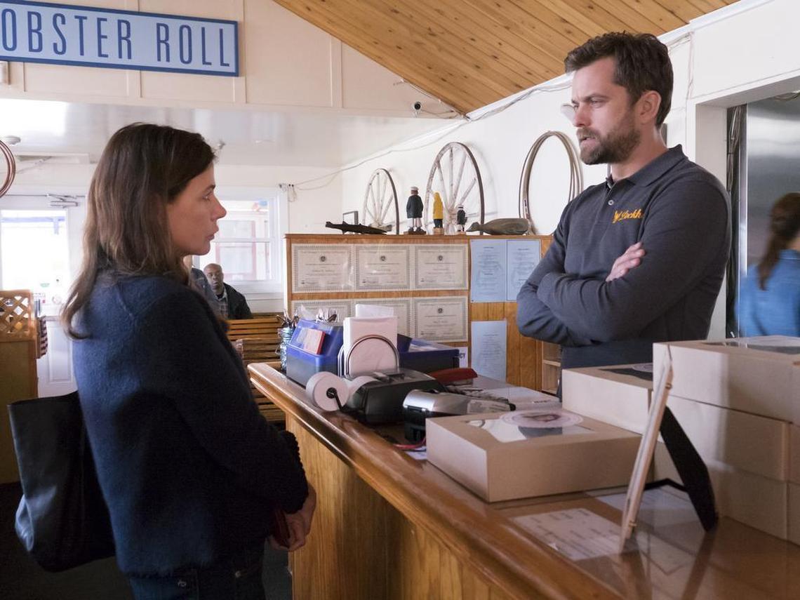 Cole (Joshua Jackson), right, and Helen (Maura Tierney) appear in a scene from Showtime’s “The Affair.” Jackson will be in Morro Bay this week to shoot scenes for the show’s upcoming season.