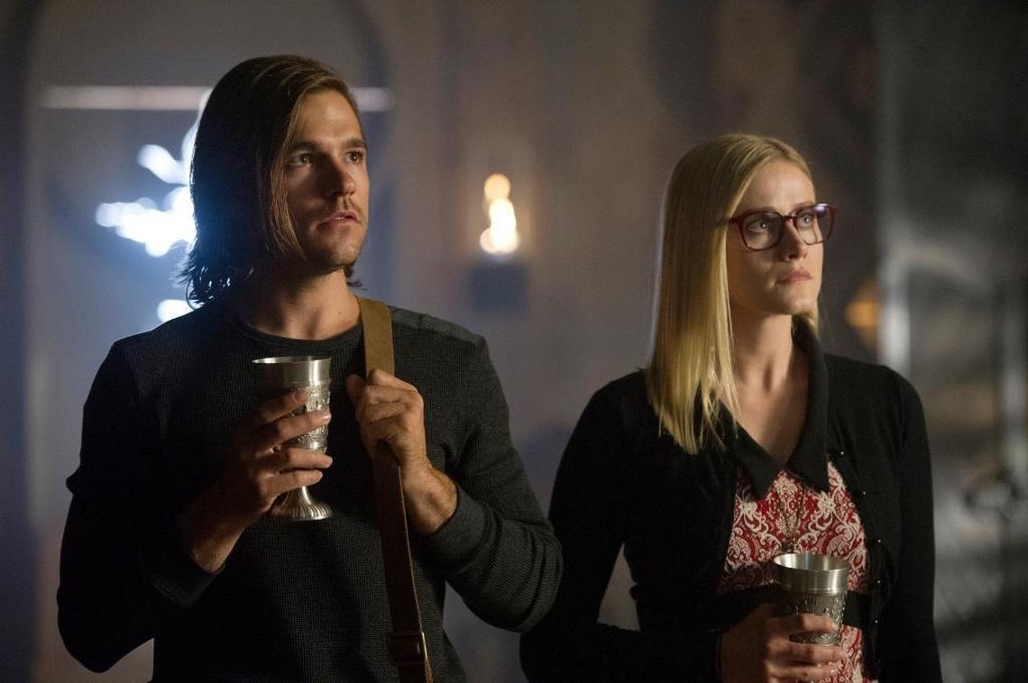 Quentin (Jason Ralph) and Alice (Olivia Taylor Dudley) appear in a scene from Syfy’s “The Magicians.” The show’s third season premieres Jan. 10.