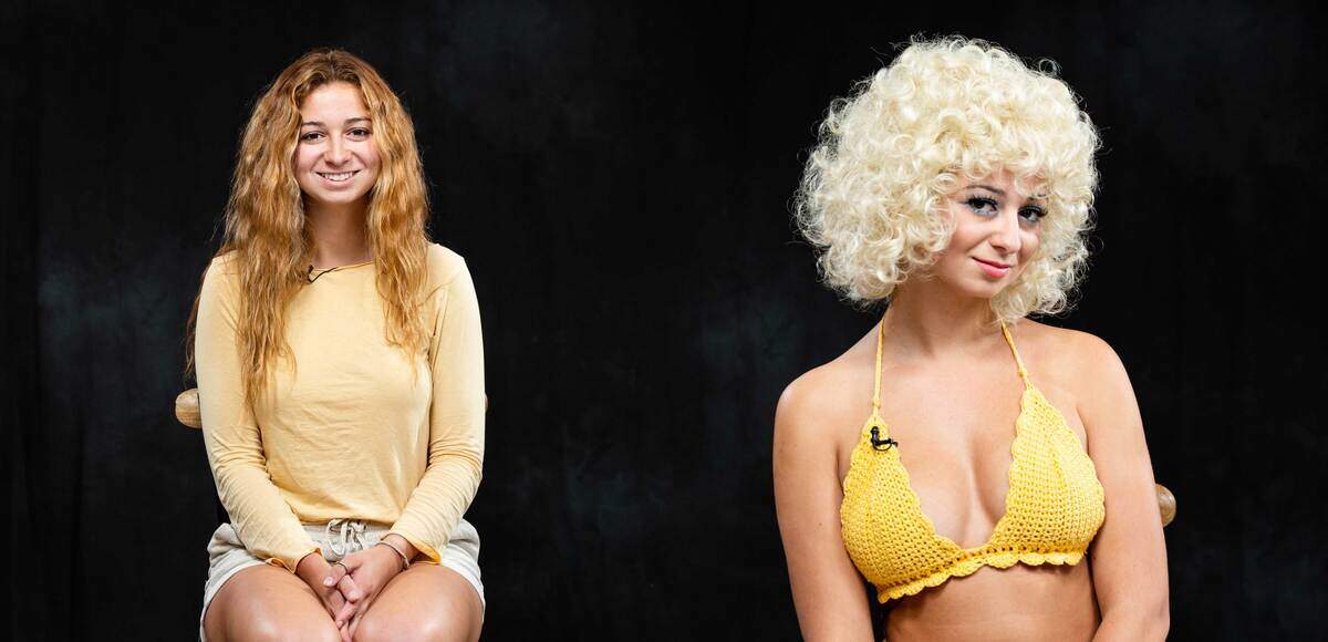 This photo shows a before-and-after transformation inspired by Candy from HBO’s “The Deuce,” created as part of HBO’s “Watch Me Become” campaign.