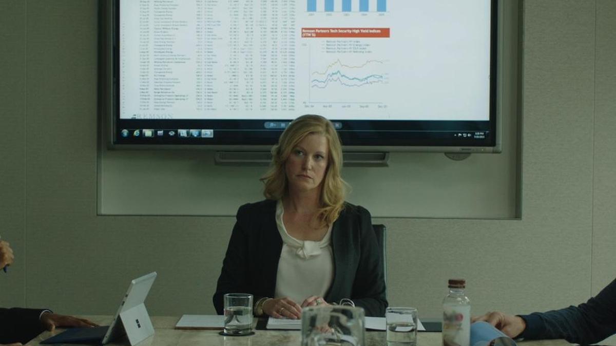 Anna Gunn stars as investment banker Naomi Bishop in “Equity.”