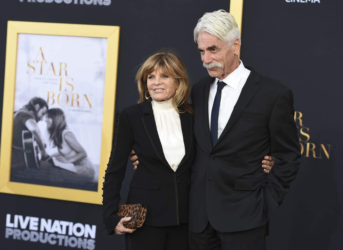 Katharine Ross, left, and Sam Elliott arrive at the Los Angeles premiere of “A Star Is Born” on Monday, Sept. 24, 2018, at the Shrine Auditorium.