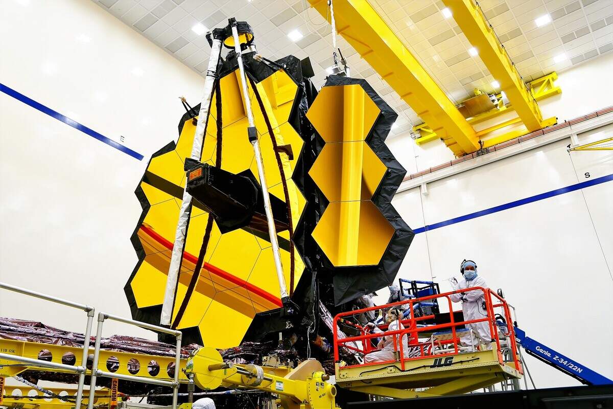 NASA’s James Webb Space Telescope at Northrop Grumman’s facilities in Redondo Beach.