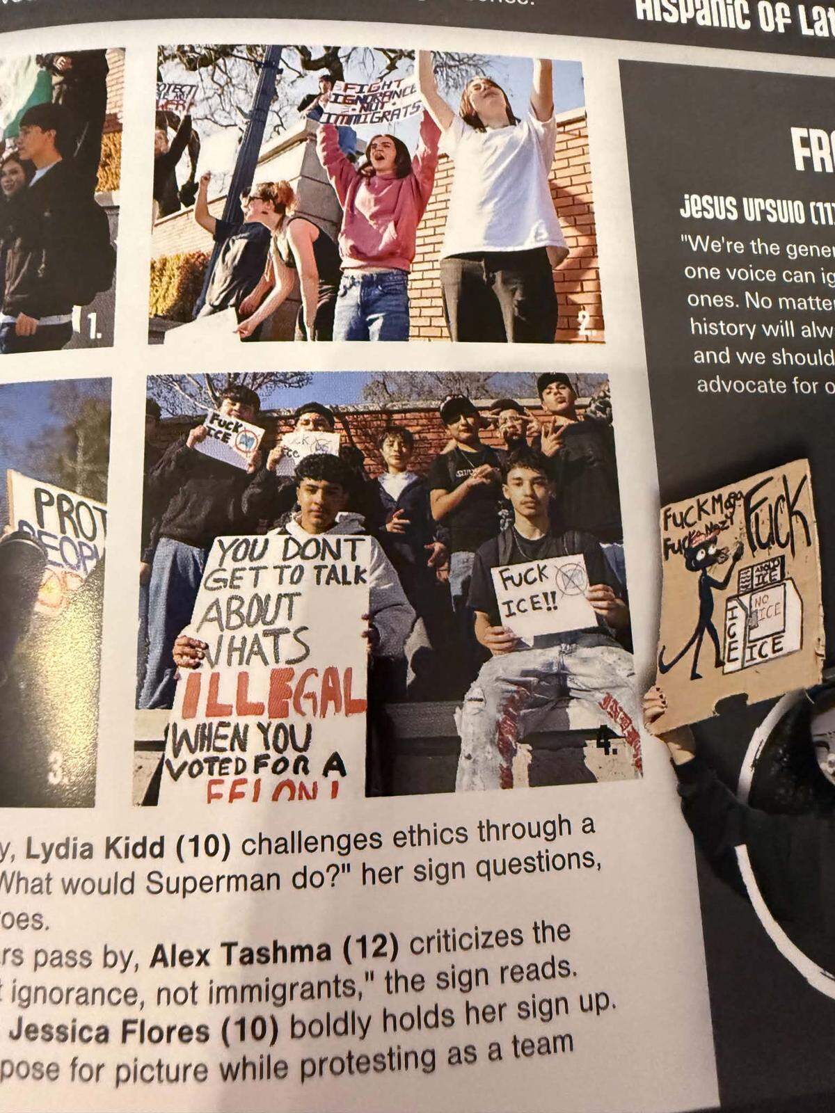 Paso Robles’ 2025-26 student yearbook included photos of an anti-ICE protest, causing a stir among parents and community members.