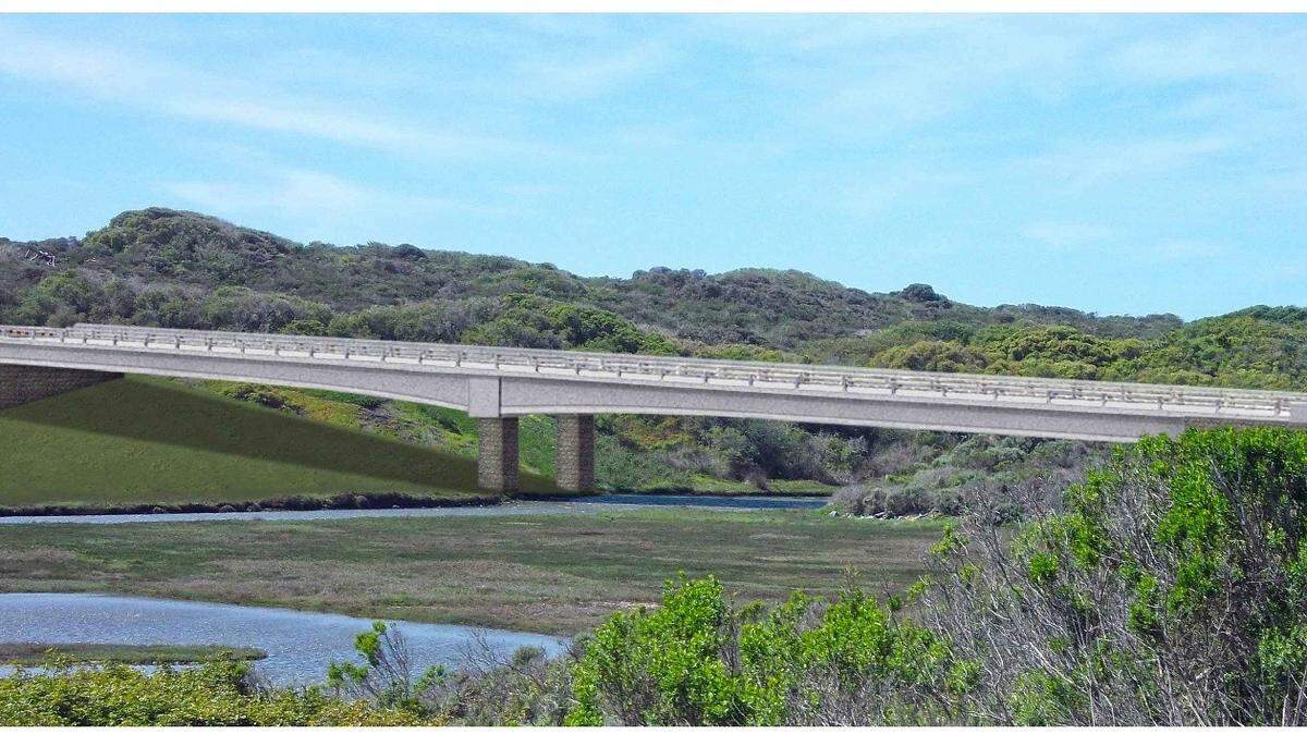 An architectural rendering of the South Bay Boulevard at Los Osos Creek Bridge Replacement Project.