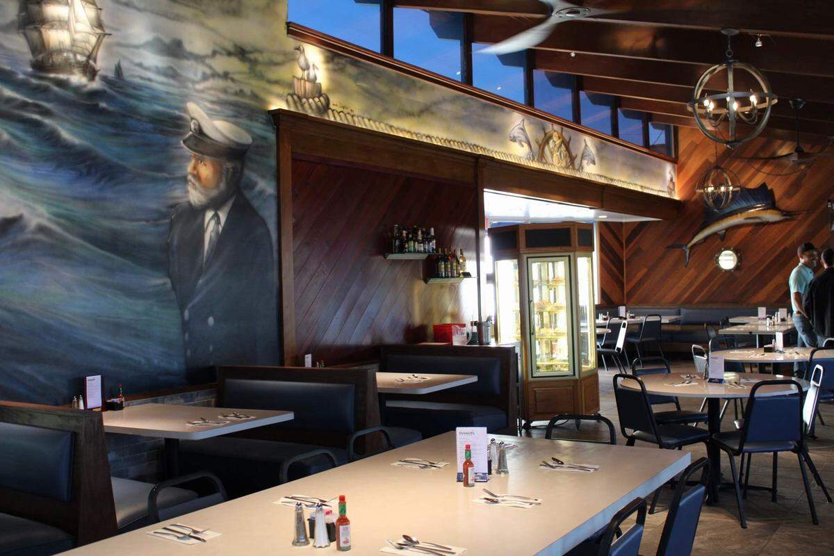 Three months of renovations at The Hungry Fisherman in Morro Bay didn’t touch the restaurant’s familiar mural.
