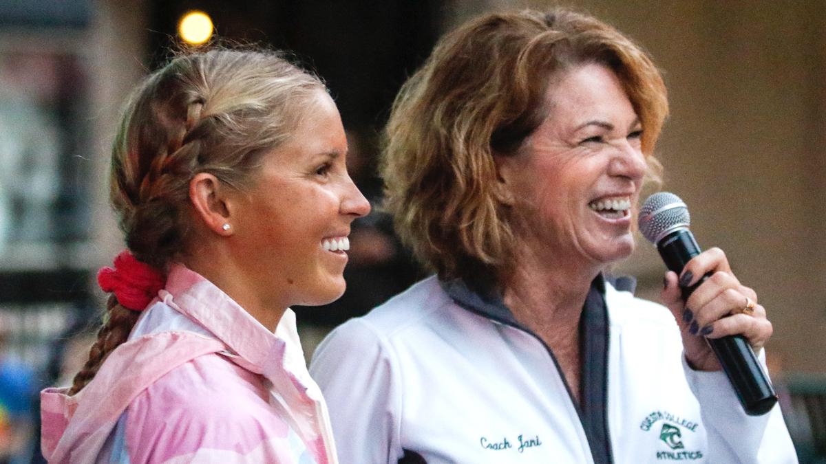 Jordan Hasay, local running star and Olympic contender, was introduced by race director Jani Johnson of Cuesta College at the 2018 City to the Sea Half Marathon. The half marathon, which is in its 23rd year, began at dawn Sunday in downtown San Luis Obispo and finished in Pismo Beach.