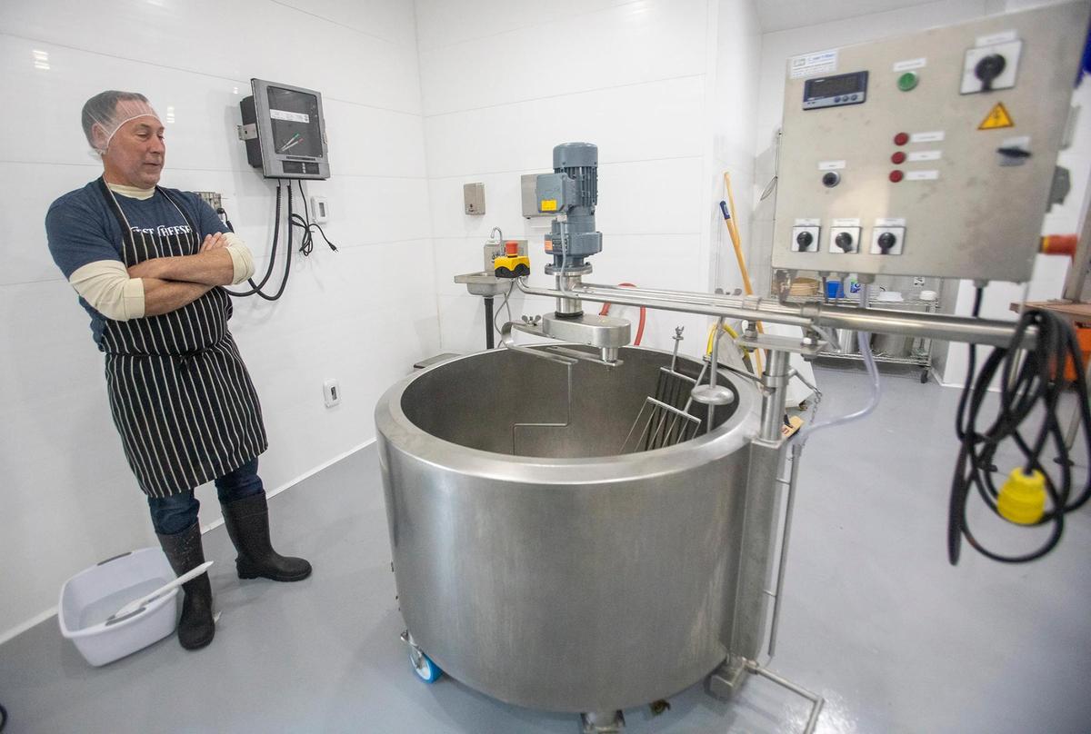 Kristy and Evan Bishop have opened Black Market Cheese Company, which opened for cheese tastings and farm tours in late September. The cheese is made on site using the goats and animals on the farm. This is the cheese processing room.