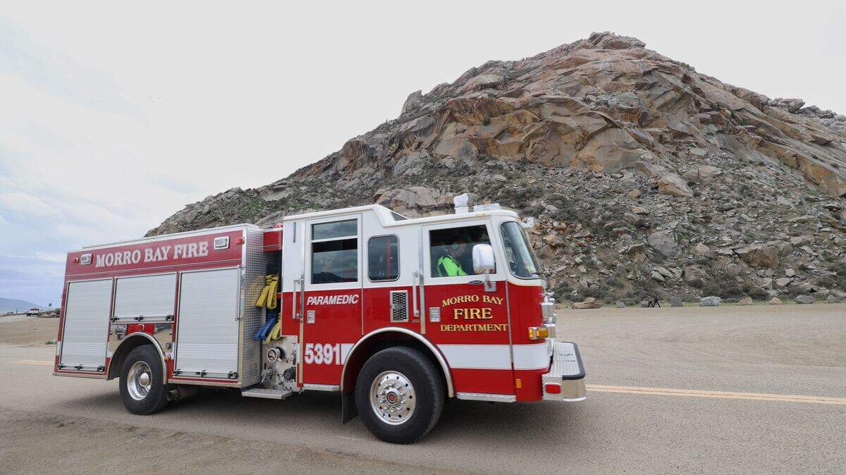 The Morro Bay Fire Department rescued two people who illegally climbed Morro Rock on Nov. 13, 2025.