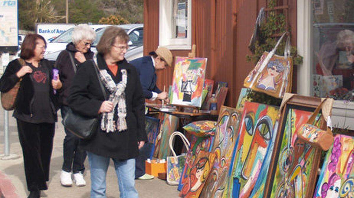 Artwork on display at Cambria's Art & Wine Festival in 2007.