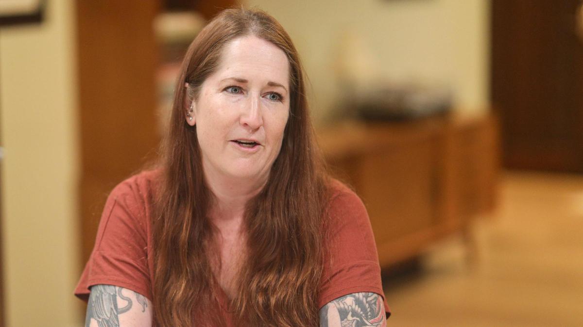 Erin Holden, owner of Queen Bee Caramels in Atascadero, delivered an order worth $18,700 to Laetitia Vineyards and has not been paid by the winery’s previous owner, Vintage Wine Estates. She is seen here on March 5, 2025.