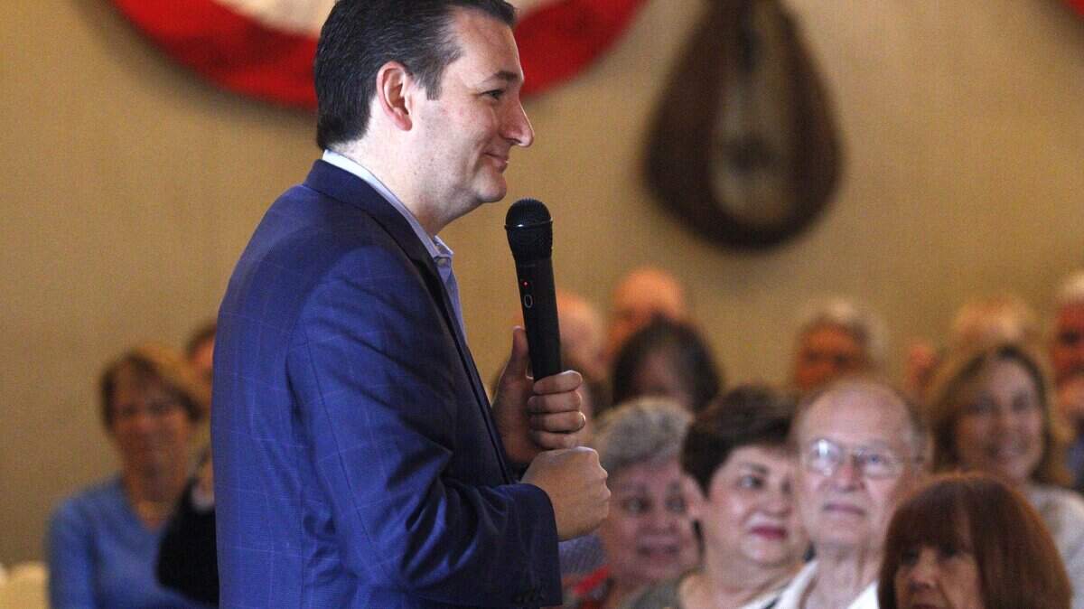 Presidential candidate Ted Cruz speaks in Nipomo on June 22, 2015.