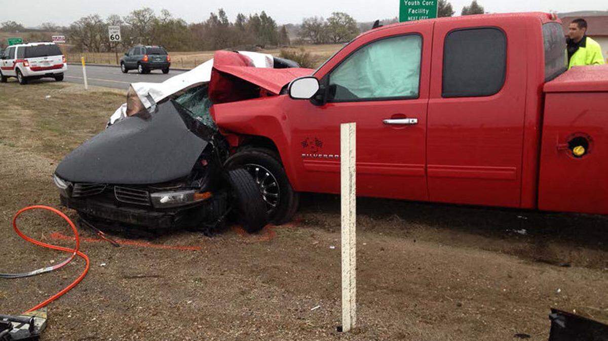 Two people died Wednesday, Feb. 26, 2014, in a collision at Highway 46 East and Union Road in Paso Robles.