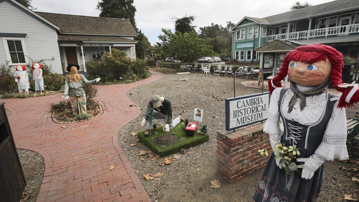 Cambria Historical Museum hosts several displays. The Cambria Scarecrow Festival is back for the month of October, seen here on Oct. 2, 2025.