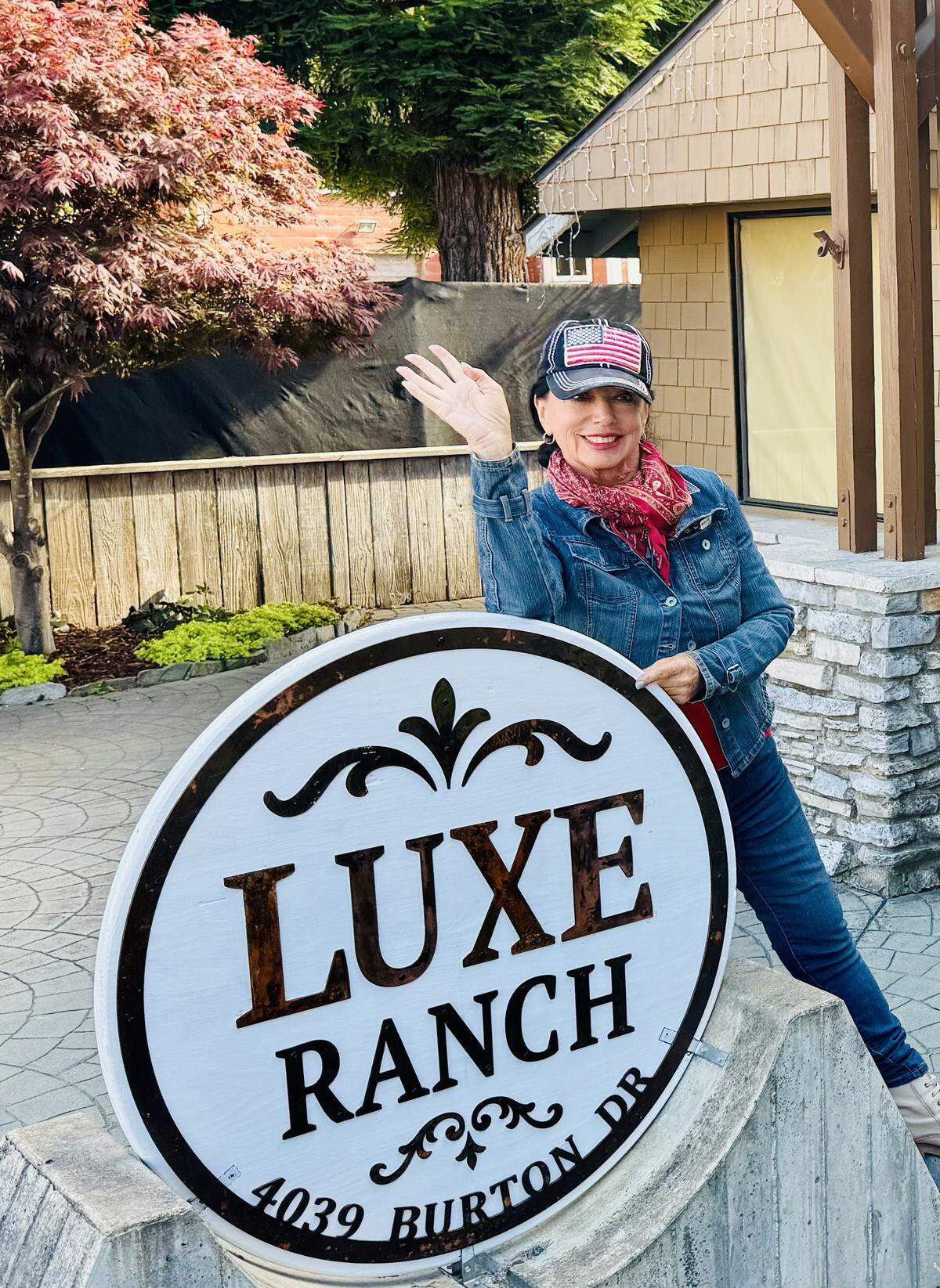 Prior to the Oct. 4, 2025 opening, shop owner Robin Stater struck a pose in front of her new Luxe Ranch Western Outfitter business.