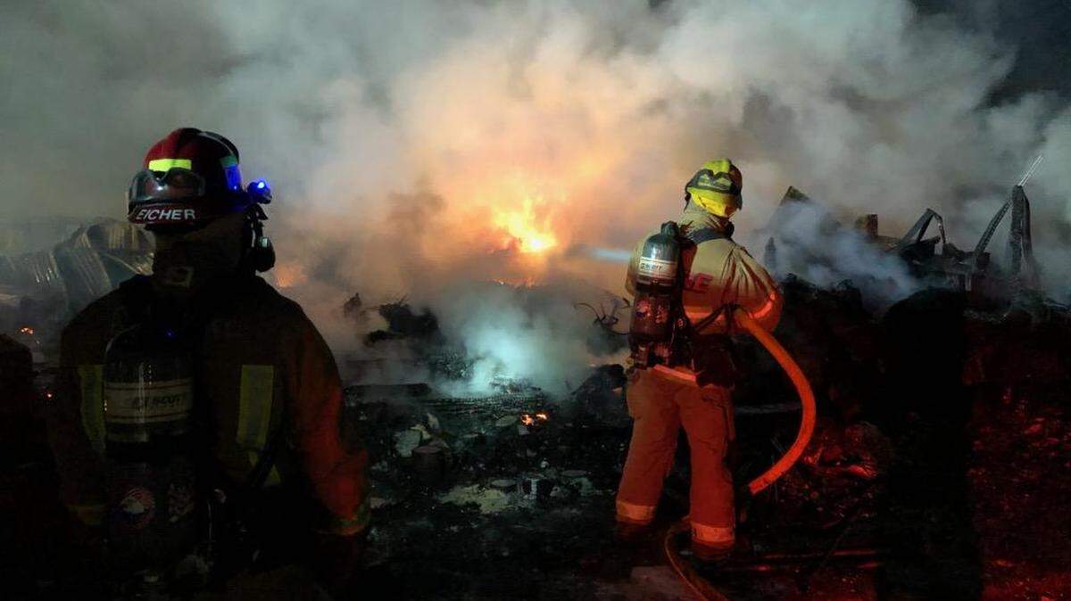 A barn caught fire east of Atascadero Friday night.