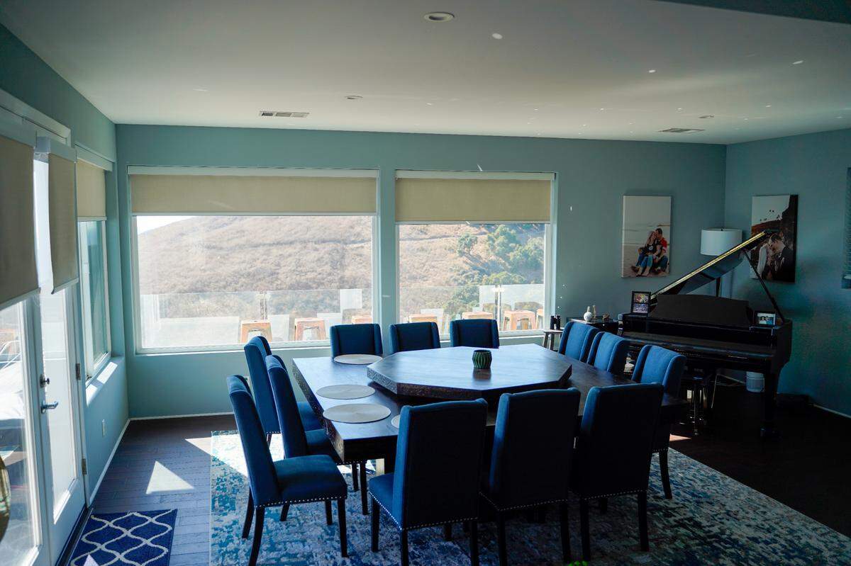 Attorney Scott Taylor’s Pismo Beach home is equipped with around 200 Alexa-controlled devices that respond to his voice commands, pictured Wednesday, Sept. 4, 2024. Taylor’s devices open and close window screens, a fire brazier, lights, TVs and more.