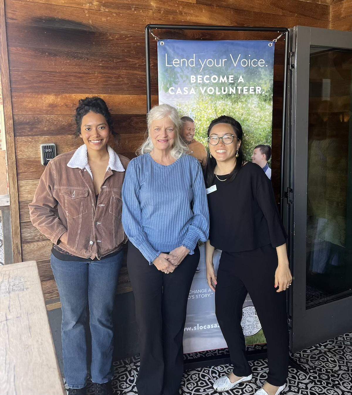 From left, a SLO Court Appointed Special Advocates (CASA) youth speaker Cindy, and CASA advocate supervisors Pat Miljanich and Cindy Nguyen at a fundraiser at the Carissa on April 5, 2025.