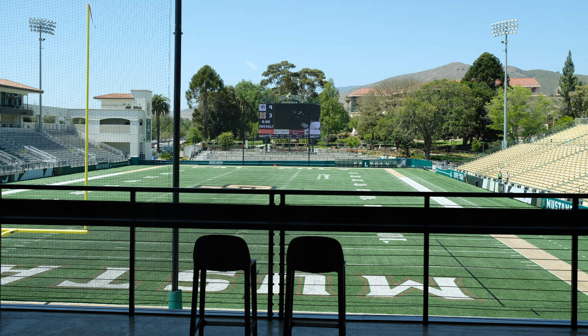The second floor of the newly unveiled John Madden Football Center features the Couch Family Terrace with a view from the south side end zone, seen here on June 5, 2026. The terrace can be used by coaches and players during the week and by special guests on game days.