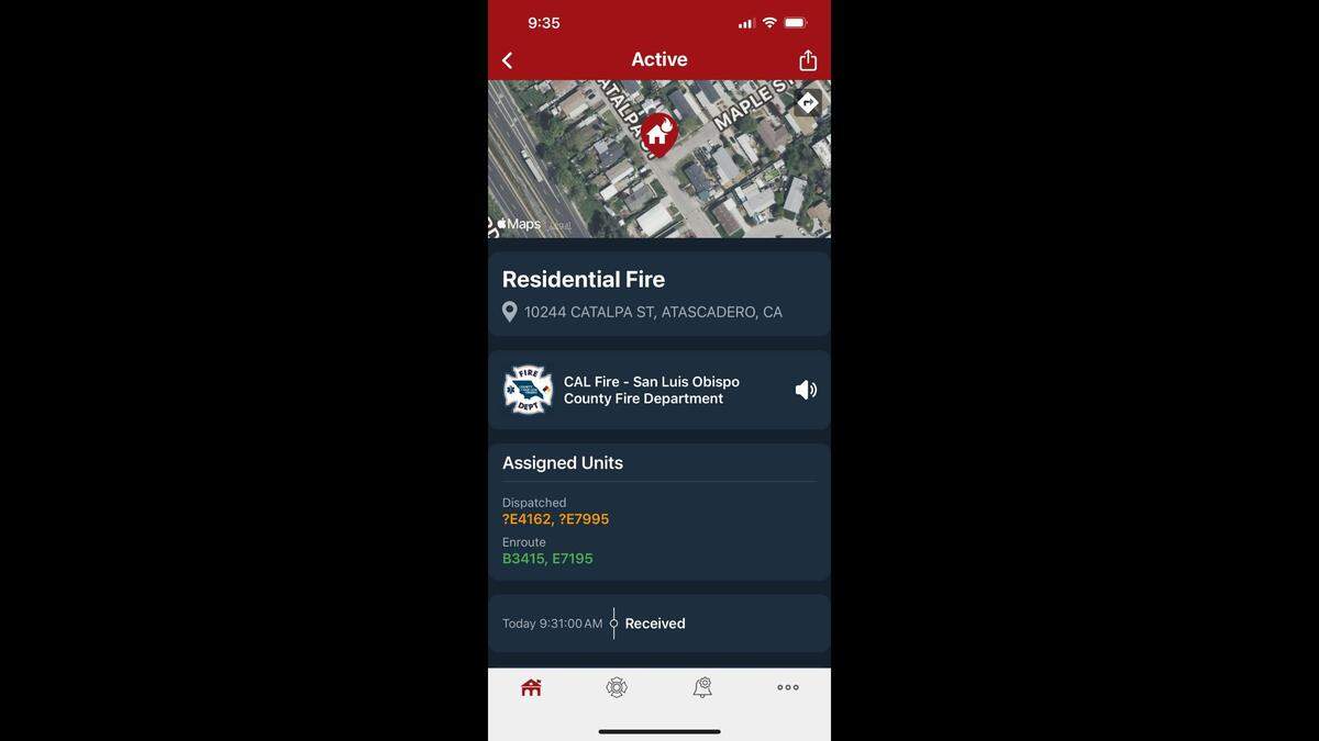 Cal Fire knocked down a residential fire protruding from an Atascadero home Jan. 18, 2025.