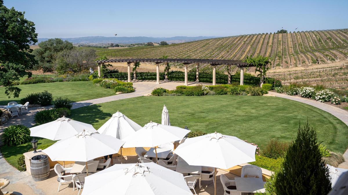 Villa San-Juliette’s spacious home and wine tasting room directly abuts around 100 acres of vineyards that produce 12 varietals of wine, pictured Friday, May 2, 2025.