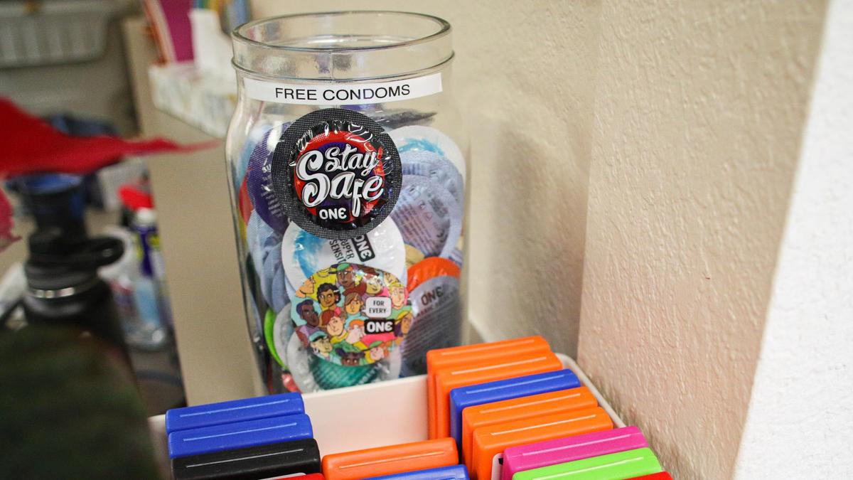 Free condoms are available at the the Paso Robles Sexual and Reproductive Health Clinic.