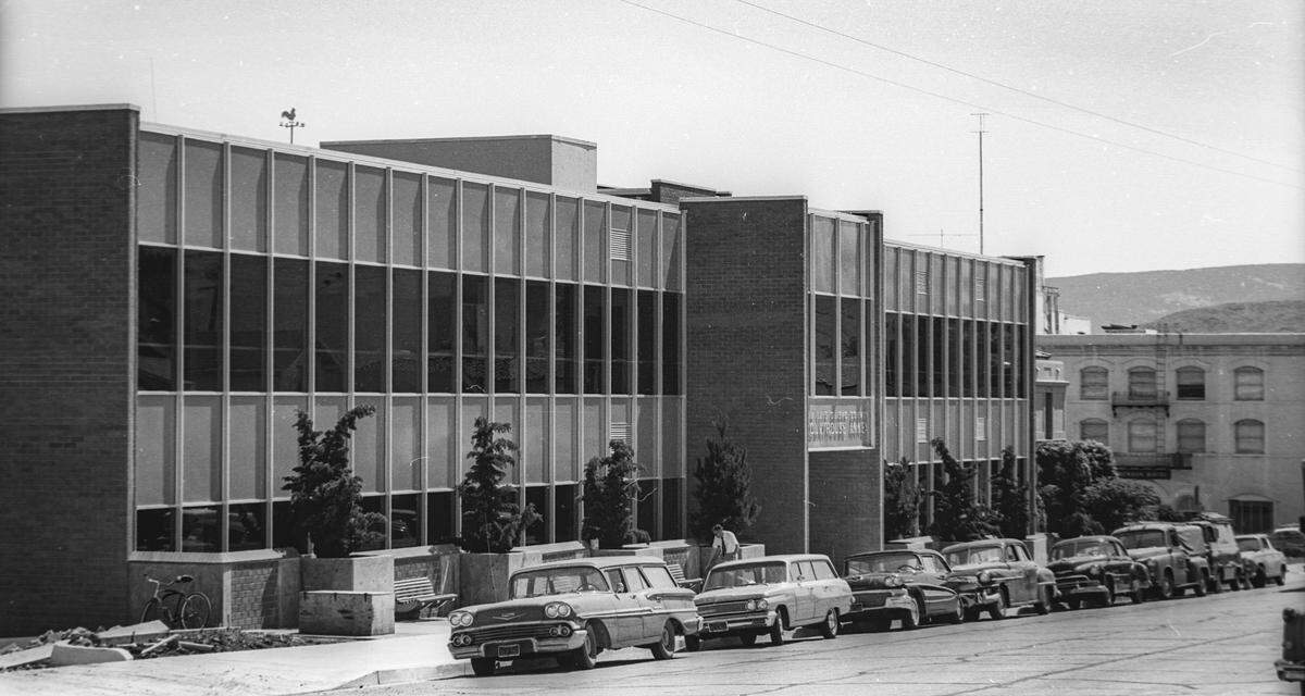 San Luis Obispo County’s brick, aluminum and glass Courthouse Annex was completed in July 1964.