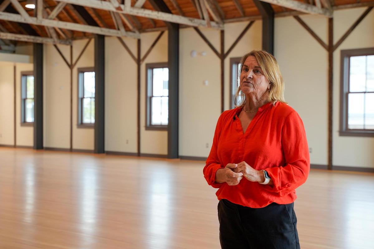 San Luis Obispo County Department of Public Works director Tanya Richardson stands in the renovated Cayucos Landing event space on Wednesday, July 16, 2025. Cayucos Landing will reopen to the public for the first time Sept. 19-21 for Cayucos’ 150th birthday.