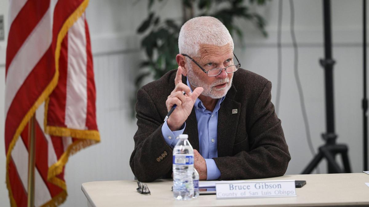 County supervisor Bruce Gibson speaking at the Paso Basin Cooperative Committee on Dec. 16, 2024.