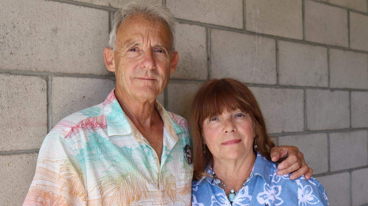 Bill and Mary Jane Jodry, seen here on March 23, 2026, lost their son, Thomas, when he fell from the third floor of the Marsh Street parking garage in September 2019.