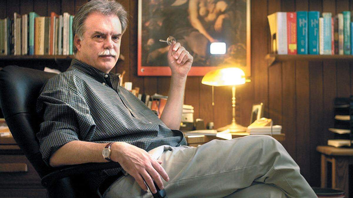 Kevin Clark in his study. Photo by Joe Johnston 4/12/02