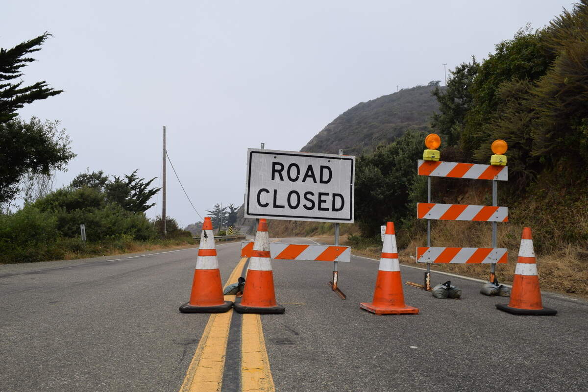 Highway 1 is closed at Ragged Point due to the Dolan Fire.