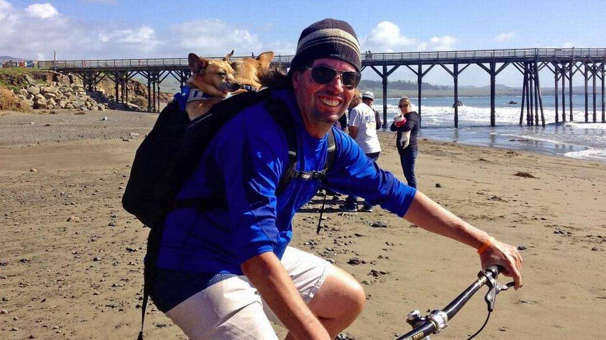 Cubby Cashen, here at Hearst State Beach, “Everested” the Hearst Castle hill by riding up the hill more than 22 times in less than 18 hours on Thanksgiving Day.