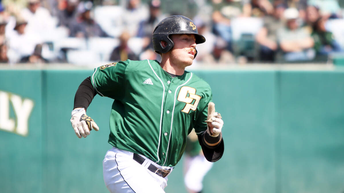 Cal Poly junior Nick Meyer led the Mustangs in hitting in 2018 and was selected in the sixth round of the 2018 MLB Draft by the New York Mets.