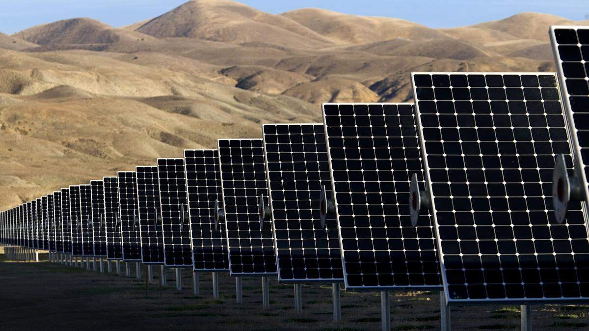 Solar panels at the California Valley Solar Ranch.