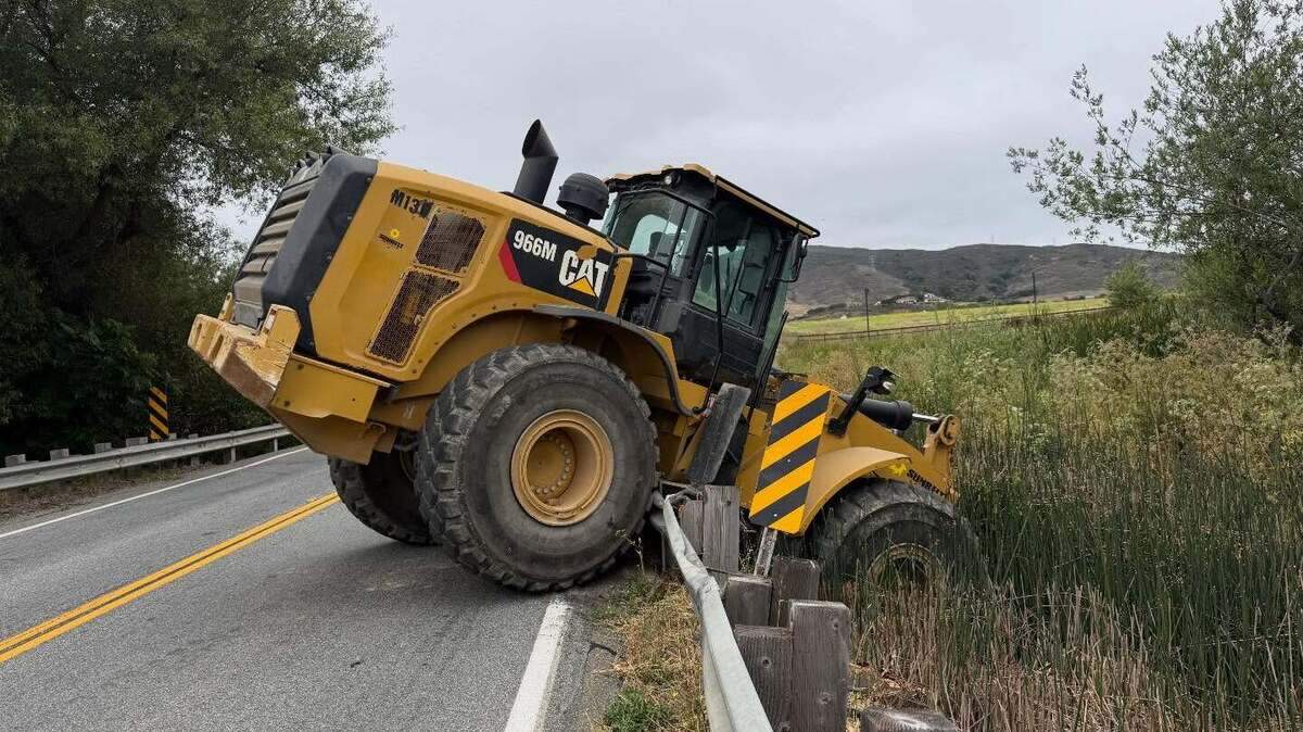 A tractor crashed into the guardrail in San Luis Obispo on Buckley Road east of Vachell Lane on June 19, 2026, causing expected traffic delays for several hours.