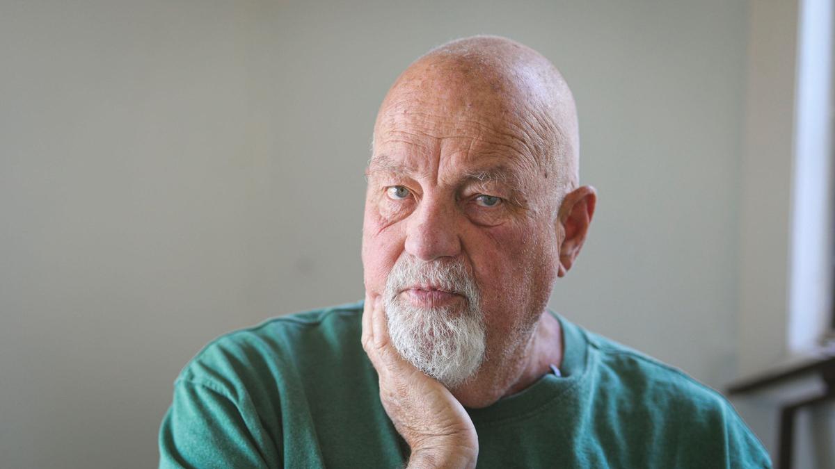 Allen Root, a metal artist seen here at his studio on July 10, 202, has been battling late-stage prostate cancer for nearly nine years while having difficulties finding specialists in San Luis Obispo County.