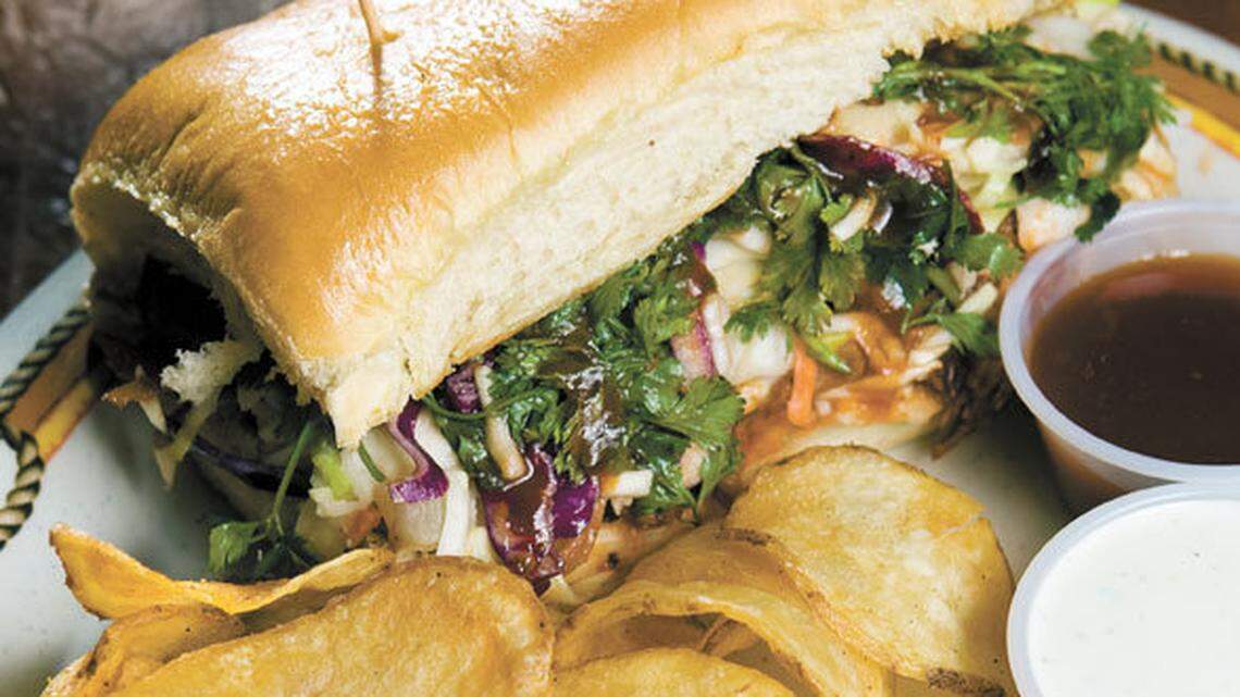 The Chipotle Chicken Sandwich is served with housemade chips.