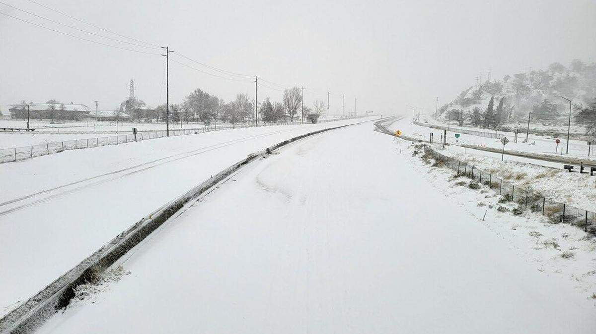 Winter weather stopped southbound traffic going into Los Angeles on I-5, leading to the closure of the Grapevine.