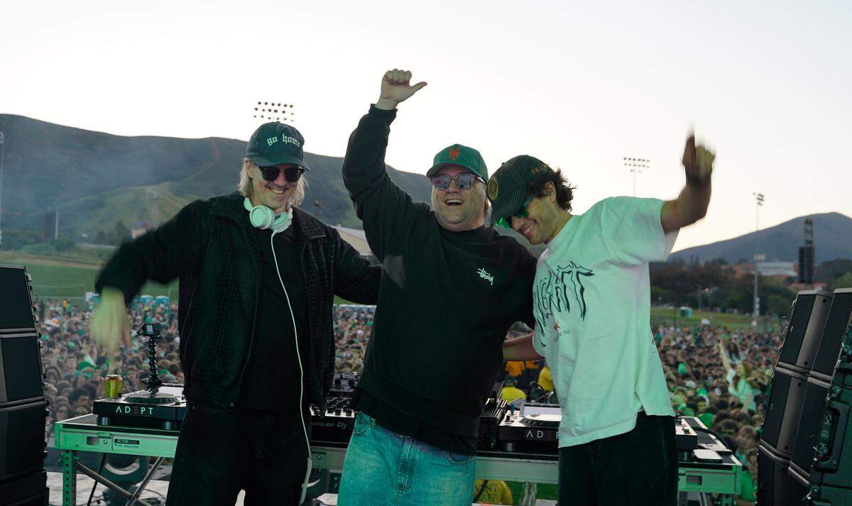 Thousands of students flocked to the second annual Morning on the Green music festival in the early morning hours of March 14, 2026. The music festival is an attempt to curb St. Fratty’s Day street partying in the neighborhoods near Cal Poly. Headliners Odd Mob and Walker and Royce take the stage.