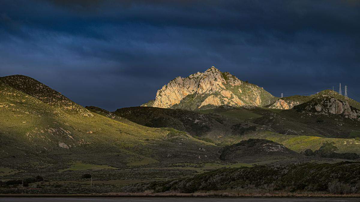 Clouds loom above Hollister Peak in San Luis Obispo County.