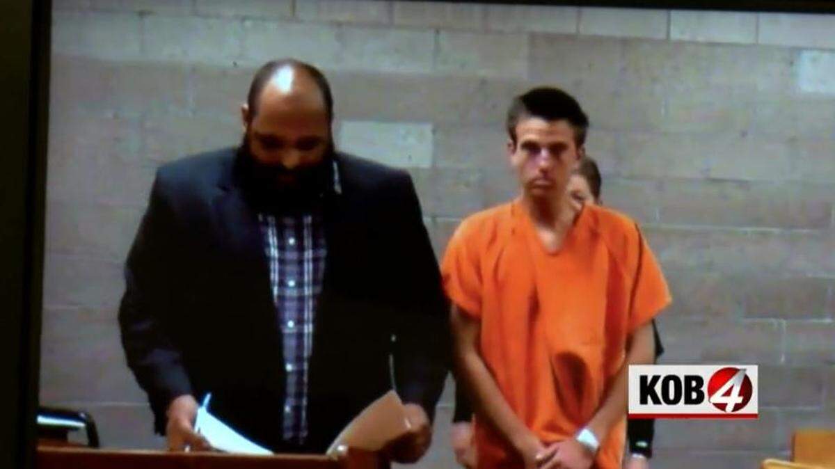 Drake Bickett, 20, right, was arrested Friday on suspicion of murdering his grandmother, according to police.