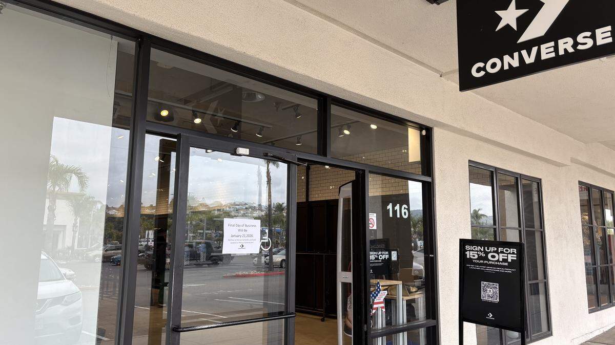 The Converse store at the Pismo Beach Premium Outlets was set to close on Jan. 21, 2026.