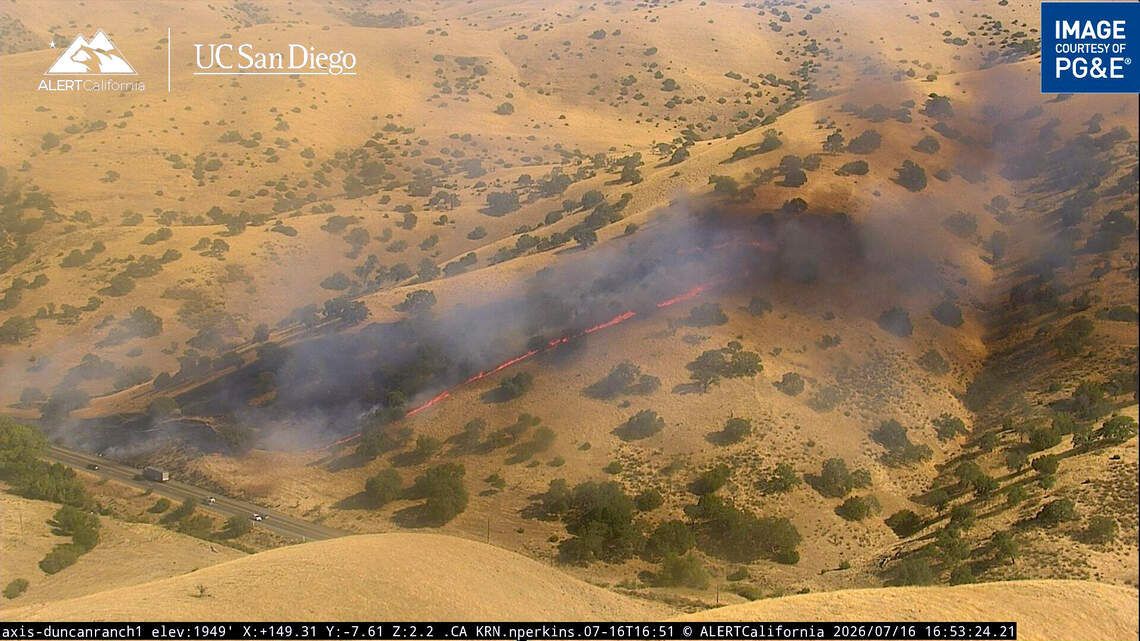 Highway 41 remains closed after wildfire breaks out near SLO County line