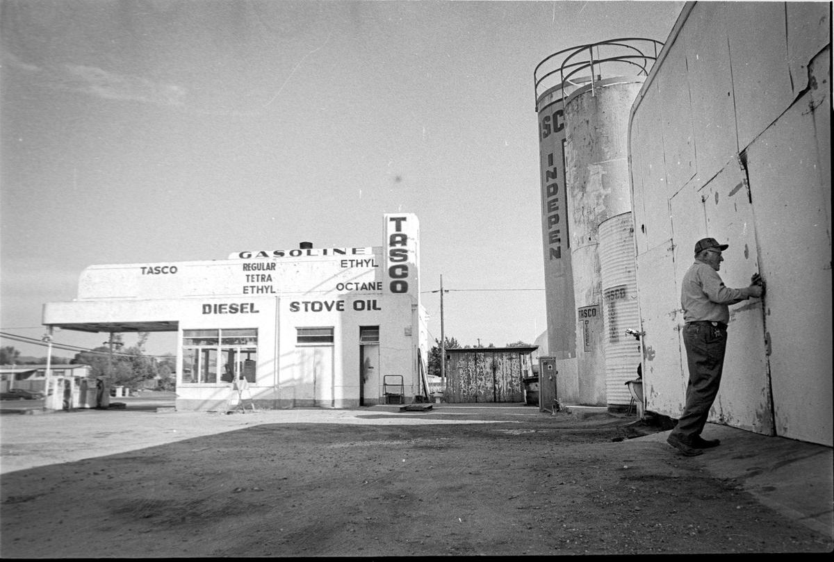 Chuck Harrington spent 25 years at Tasco, an independent service station that sold gas, diesel and stove oil in Atascadero, as seen Aug. 9, 1979. The name was derived from its home town.