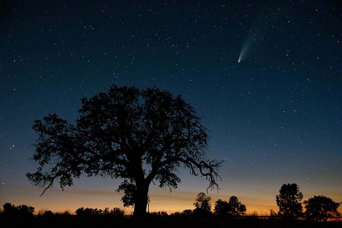 Ron Edman shot this photo of the NEOWISE comet on Red Hill Road east of Santa Margarita.