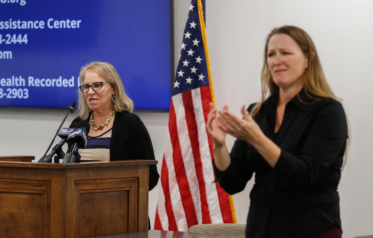 San Luis Obispo County Public Health Officer Dr. Penny Borenstein, County Chief Administration Officer Wade Horton and Cal Poly president Jeffrey Armstrong spoke at the Covid-19 press briefing Thursday, March 26, 2020.