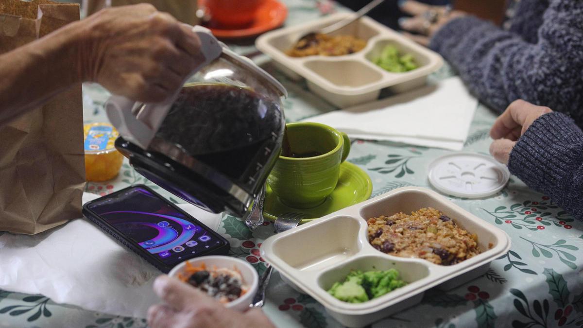 Jambalaya and broccoli were part of the hot meal, a carrot salad was also available at Meals that Connect lunch on Dec. 11, 2024.
